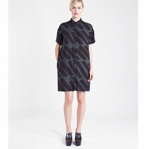 Marimekko black and gray Mezzo shirt dress 46 (16)